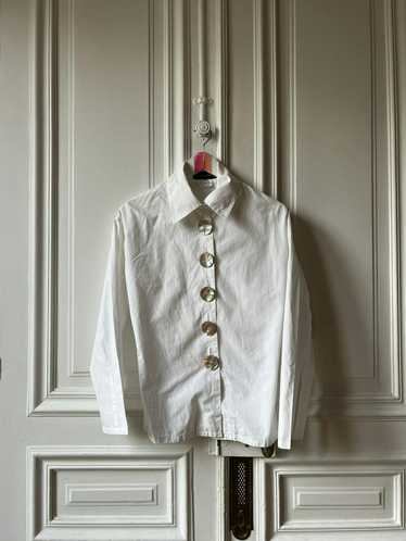 Ann Demeulemeester Pearl Buttoned White Shirt - image 1