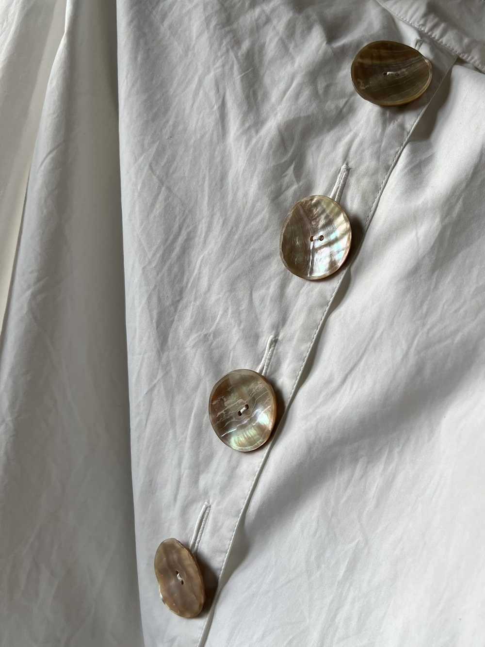 Ann Demeulemeester Pearl Buttoned White Shirt - image 5