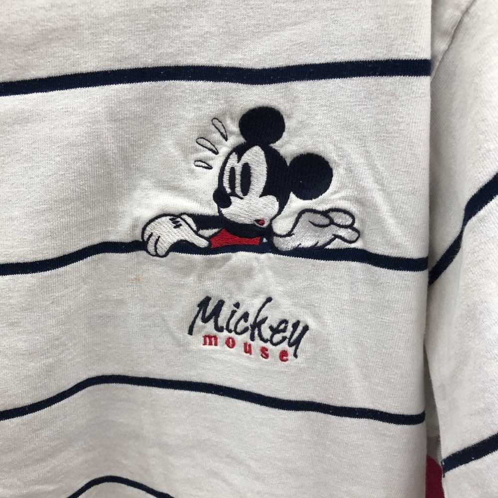 Vintage Mickey Mouse Striped Tee Mens XL - image 2