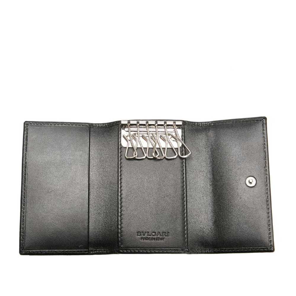 Bvlgari BVLGARI Key Case Gray Black PVC Leather L… - image 5