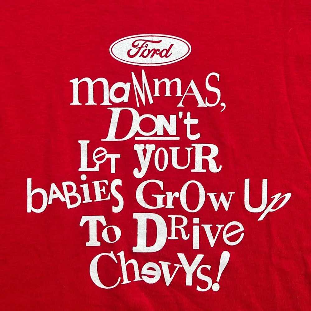 Vintage Ford Motors Chevy Parody T-Shirt - image 3