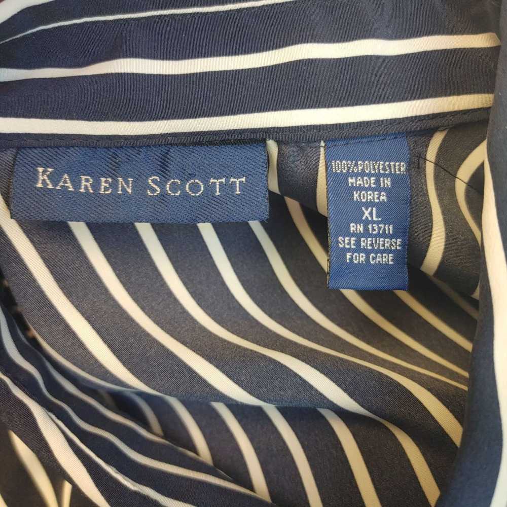 Other Karen Scott Men's Blue/White Long Sleeve Bu… - image 3