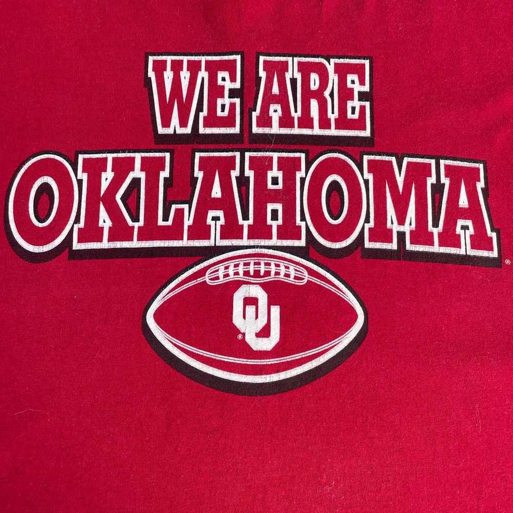 Vintage Oklahoma University Red T-shirt - image 3