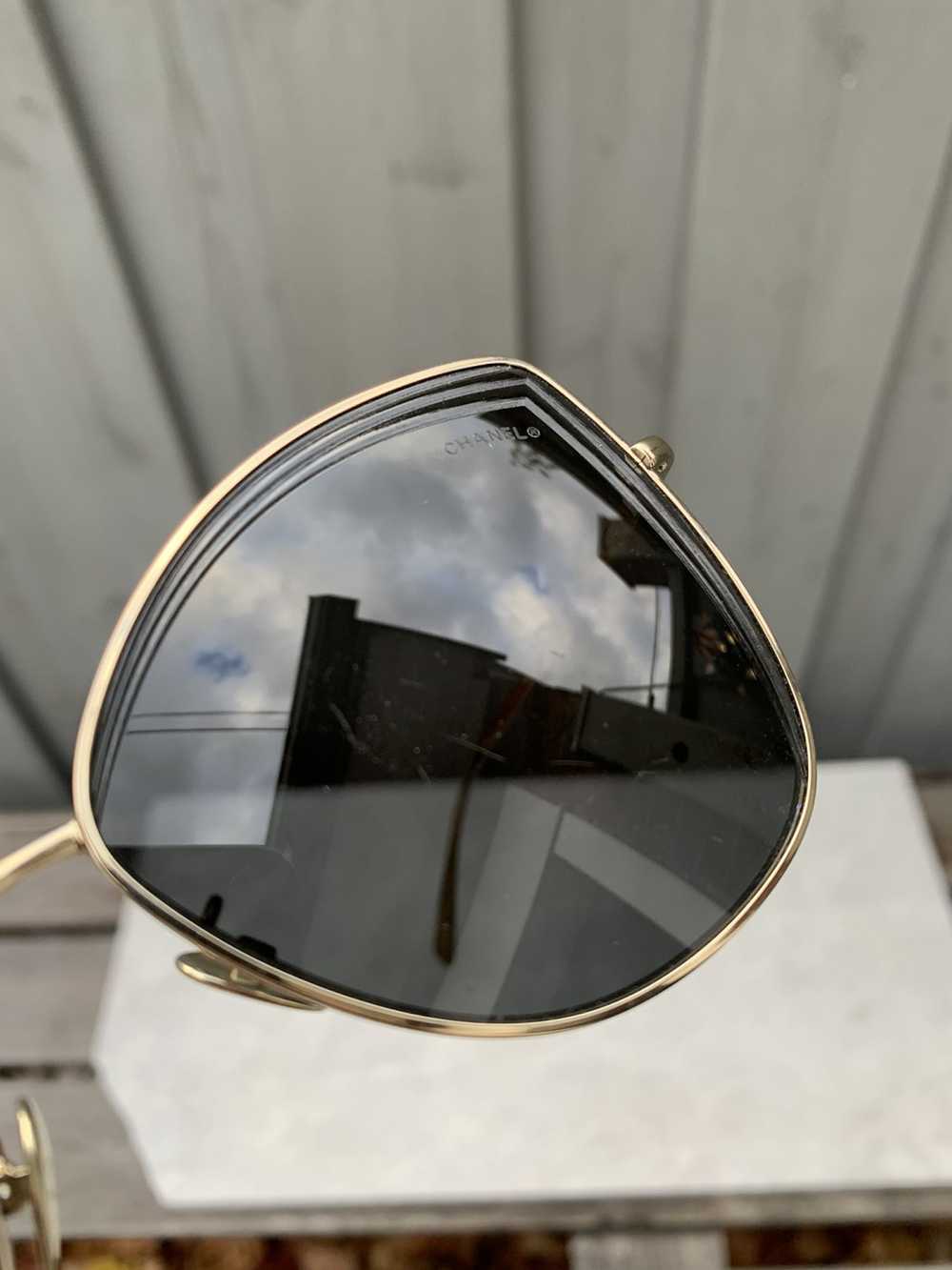 Chanel × Designer Chanel Sunglasses Metal Oversiz… - image 3