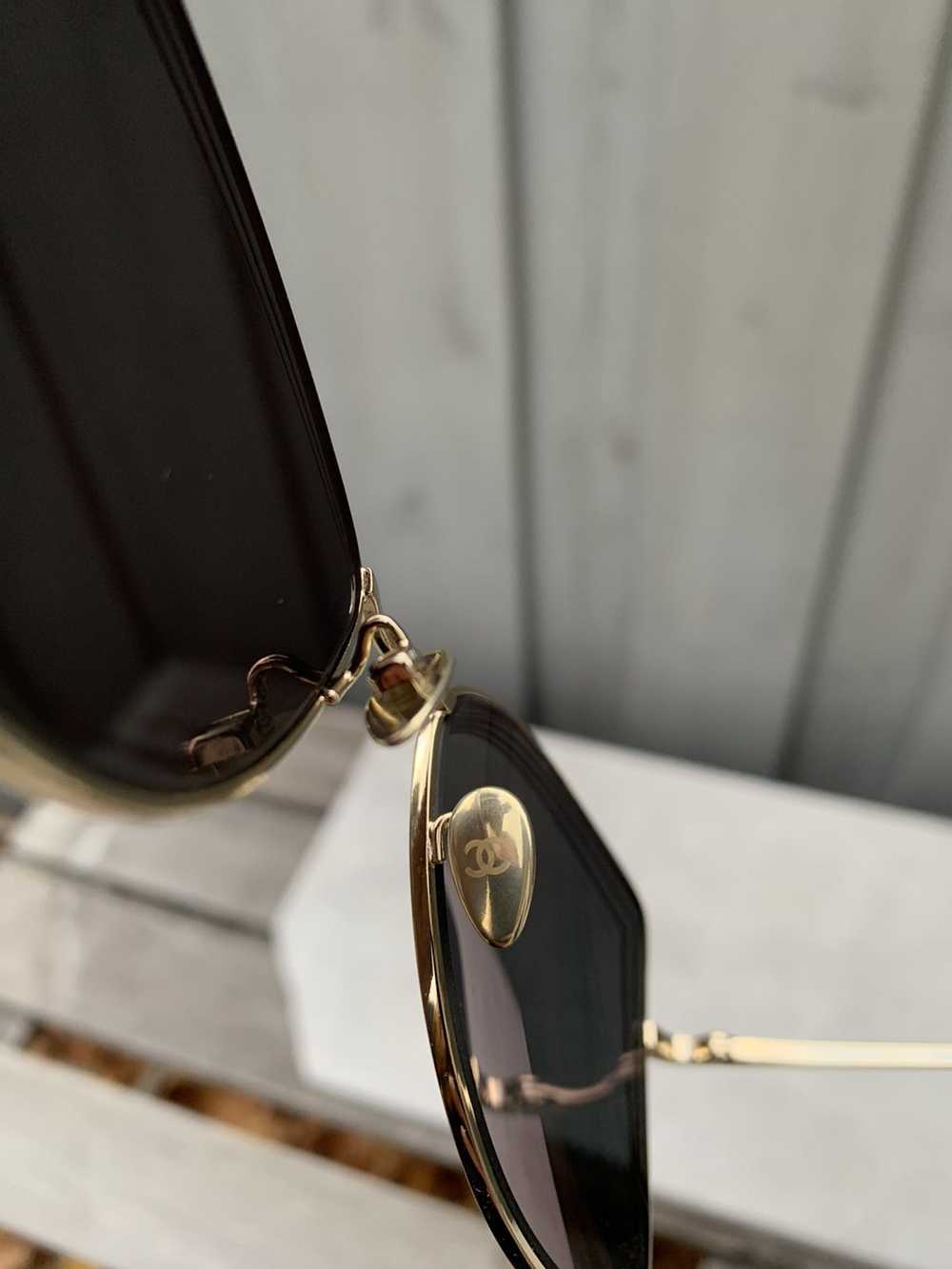 Chanel × Designer Chanel Sunglasses Metal Oversiz… - image 5