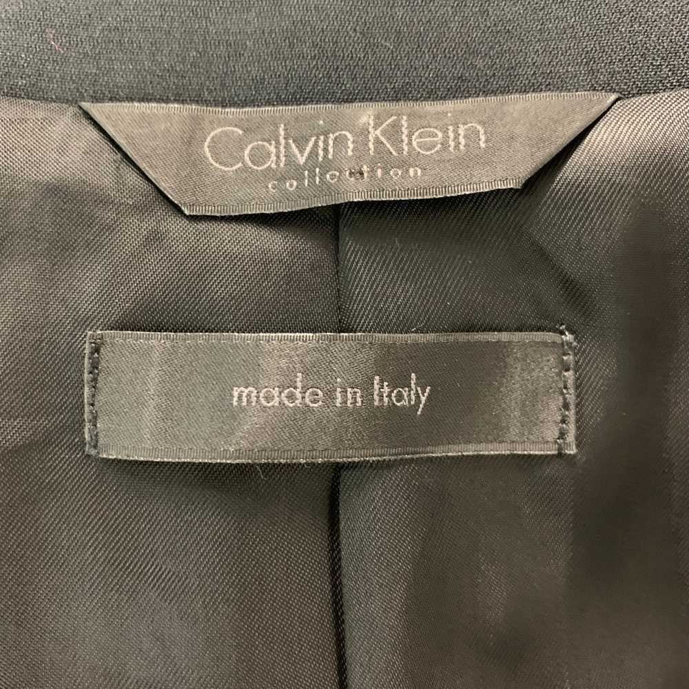 Calvin Klein Black Solid Wool Peak Lapel Tuxedo - image 10
