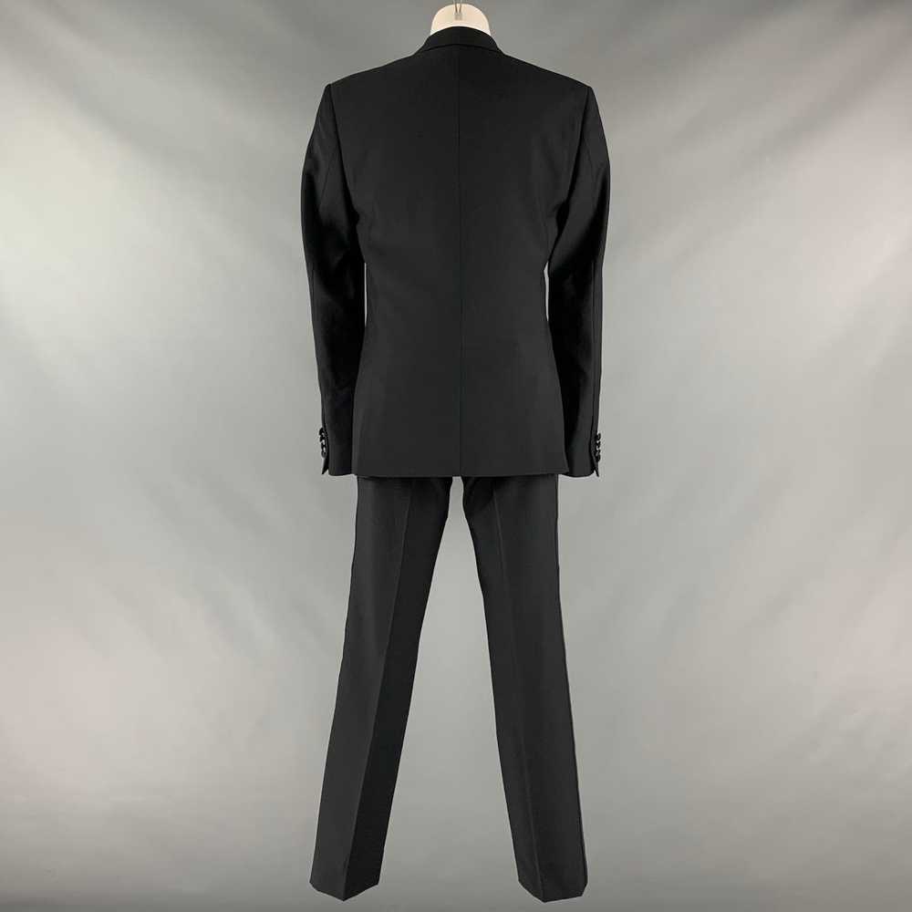 Calvin Klein Black Solid Wool Peak Lapel Tuxedo - image 4