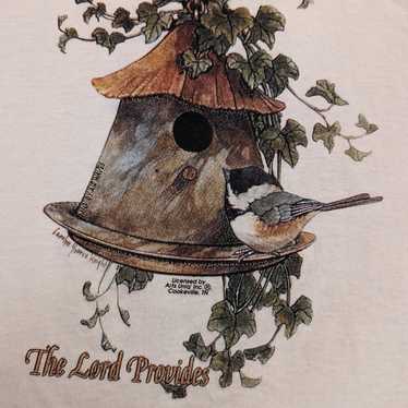 Vtg 90s Arts Uniq 'The Lord Provides' Birdhouse T 