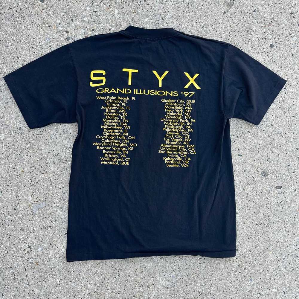 Vintage STYX 97’ Grand Illusions tour tshirt - si… - image 3