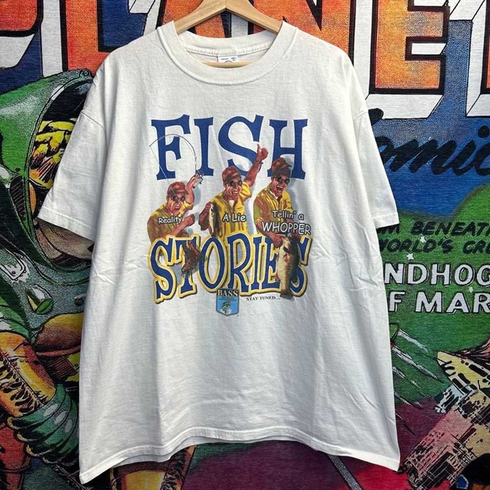 Vintage 90’s Fish Stories Tee Size XL - image 1