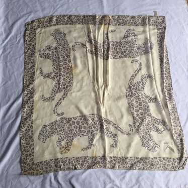 Krizia Uomo × Luxury × Vintage Leopard Silk Scarf - image 1