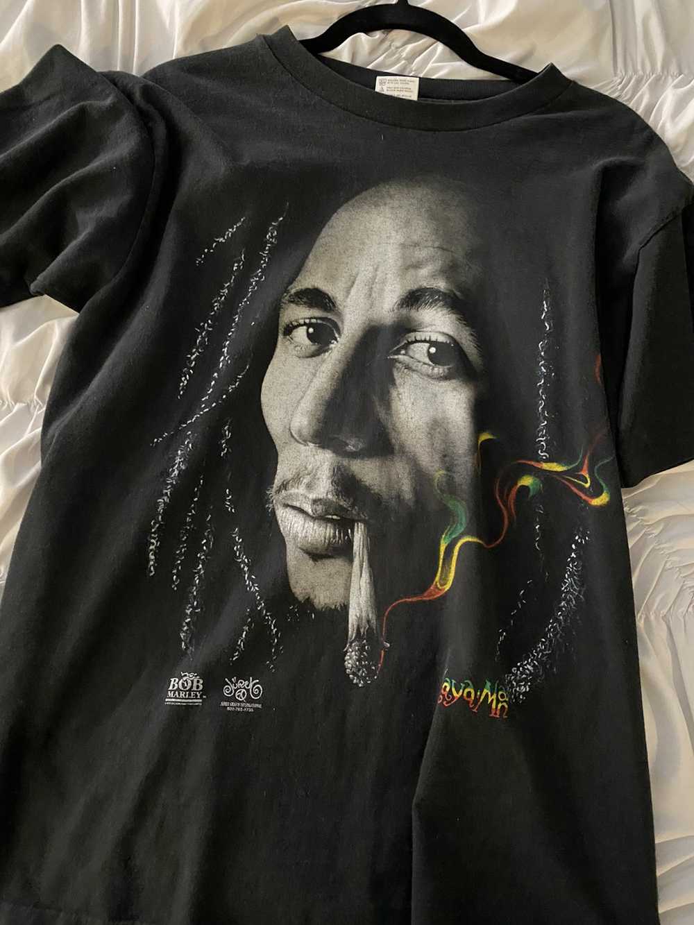 Vintage Vintage Bob Marley graphic tee black - image 1