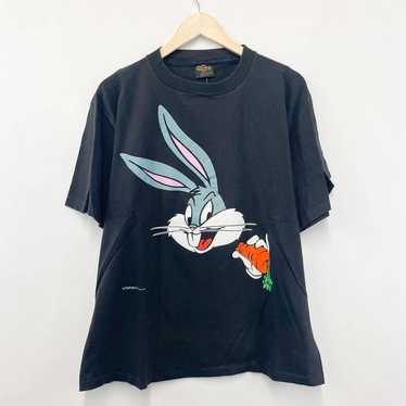 Bugs Bunny Vintage 90s Graphic T-Shirt Black Mens… - image 1