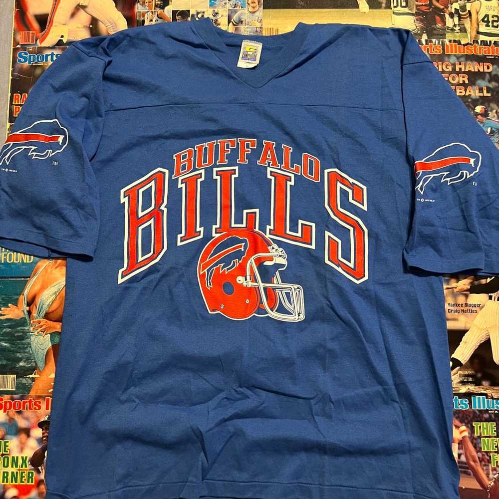 Vinatge 1992 NFL Buffalo Bills V-Neck Shirt - image 1