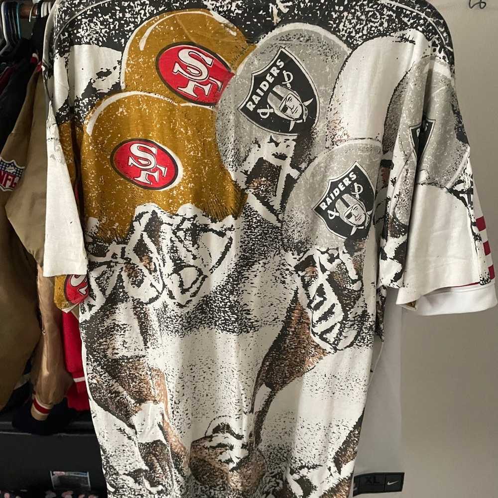 Vintage 49ers/Raiders AOP shirt - image 2