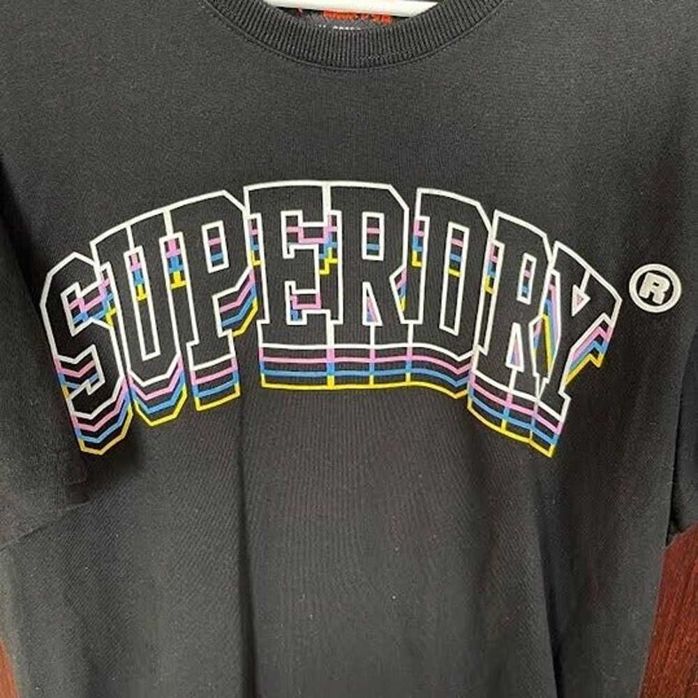 Vintage SUPERDRY Black BoxFitTee Men's T-shirt Au… - image 4