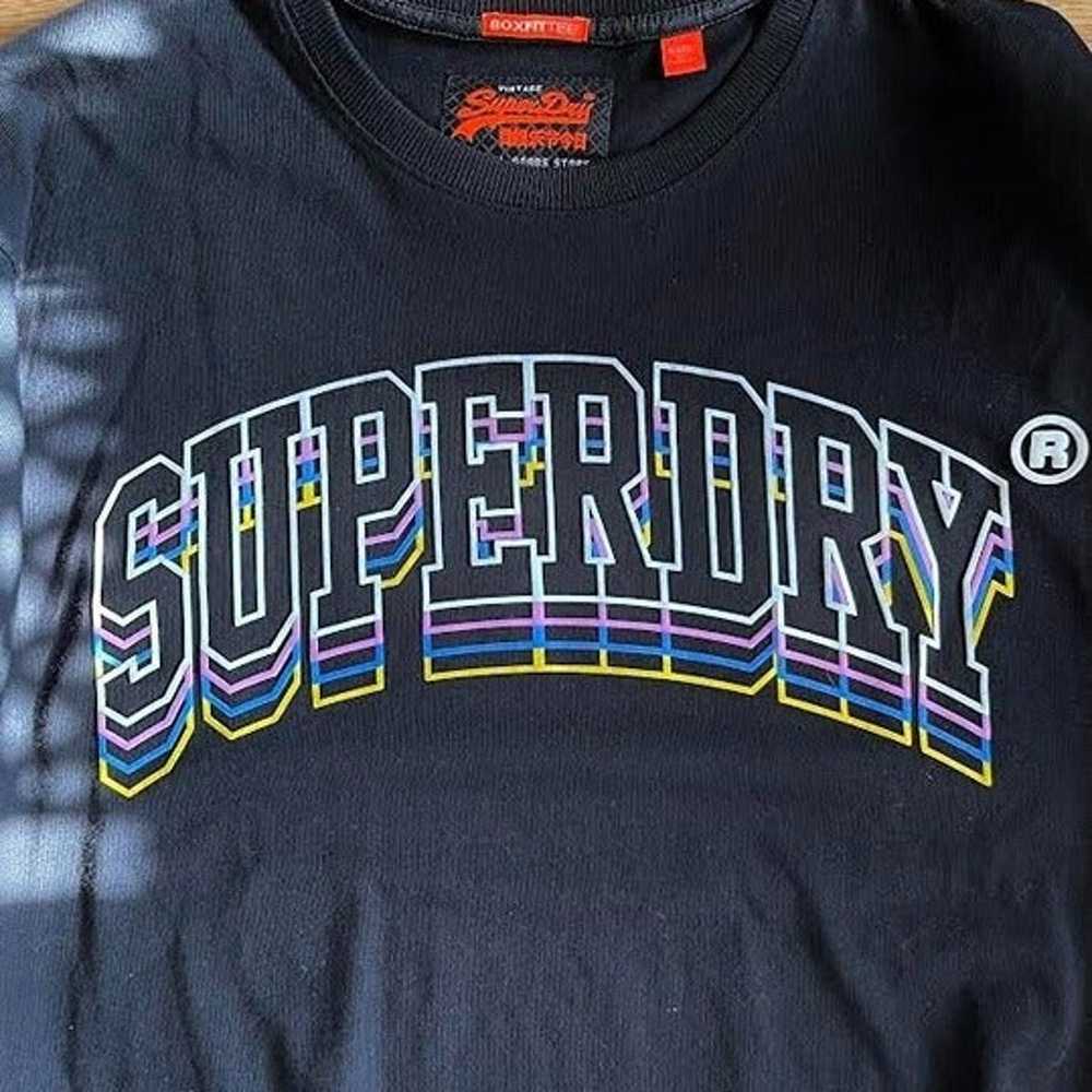 Vintage SUPERDRY Black BoxFitTee Men's T-shirt Au… - image 5