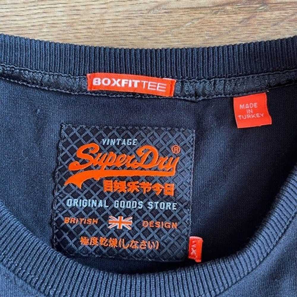 Vintage SUPERDRY Black BoxFitTee Men's T-shirt Au… - image 8