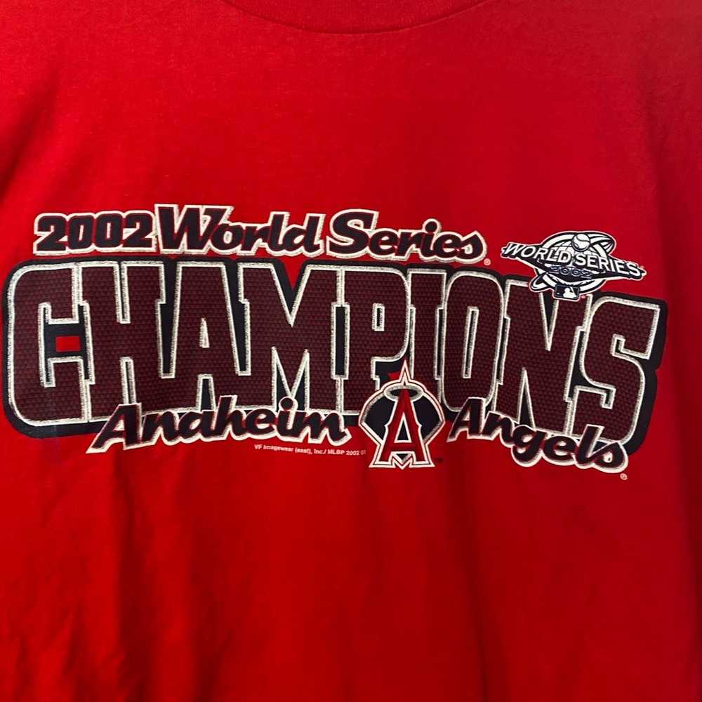 2002 Angels World Series champions t shirt - image 2