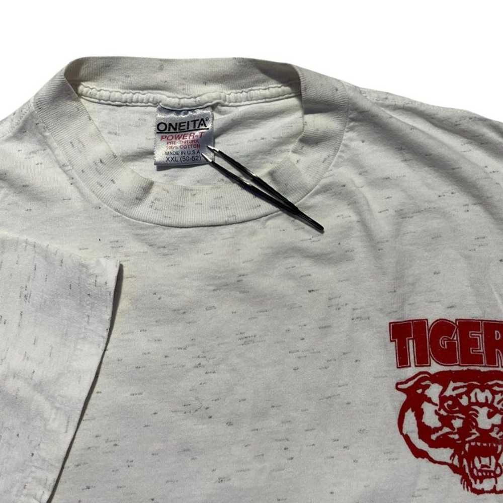 Vintage Grey Single Stitch Hurricane Tigers T-Shi… - image 3