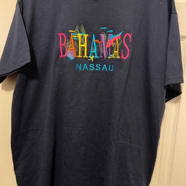 vintage Mens Nassau Bahamas Embroidered T shirt X… - image 1