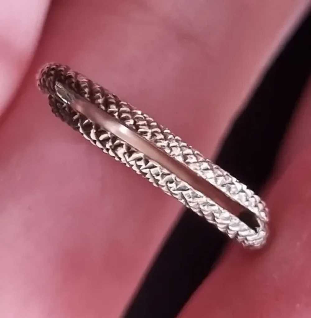 Antique Georgian Ouroboros Snake Split Ring 9K Ro… - image 4