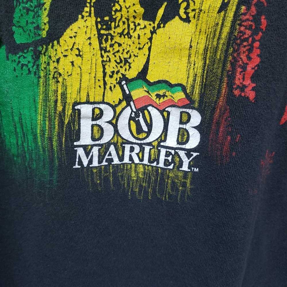 Vintage Bob Marley Jamaican Flag Graphic T-Shirt - image 5