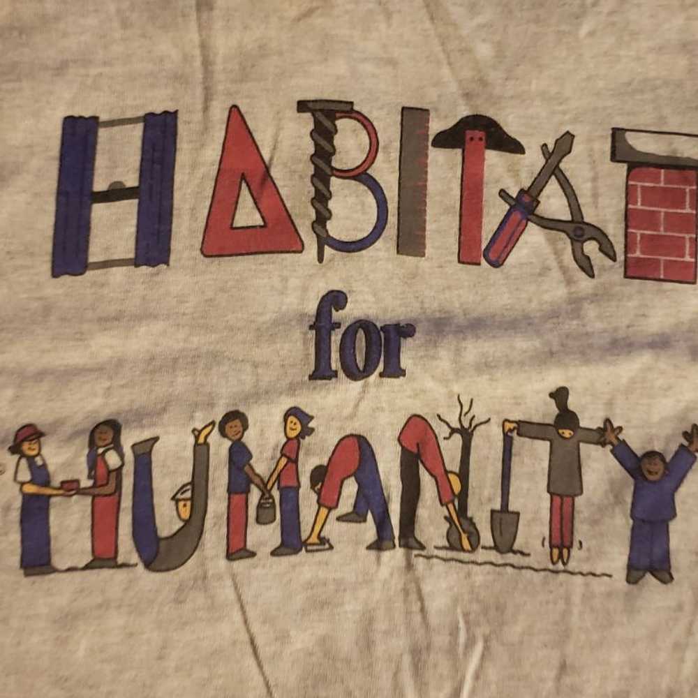 Vtg Habitat for Humanity Volunteer T - image 2