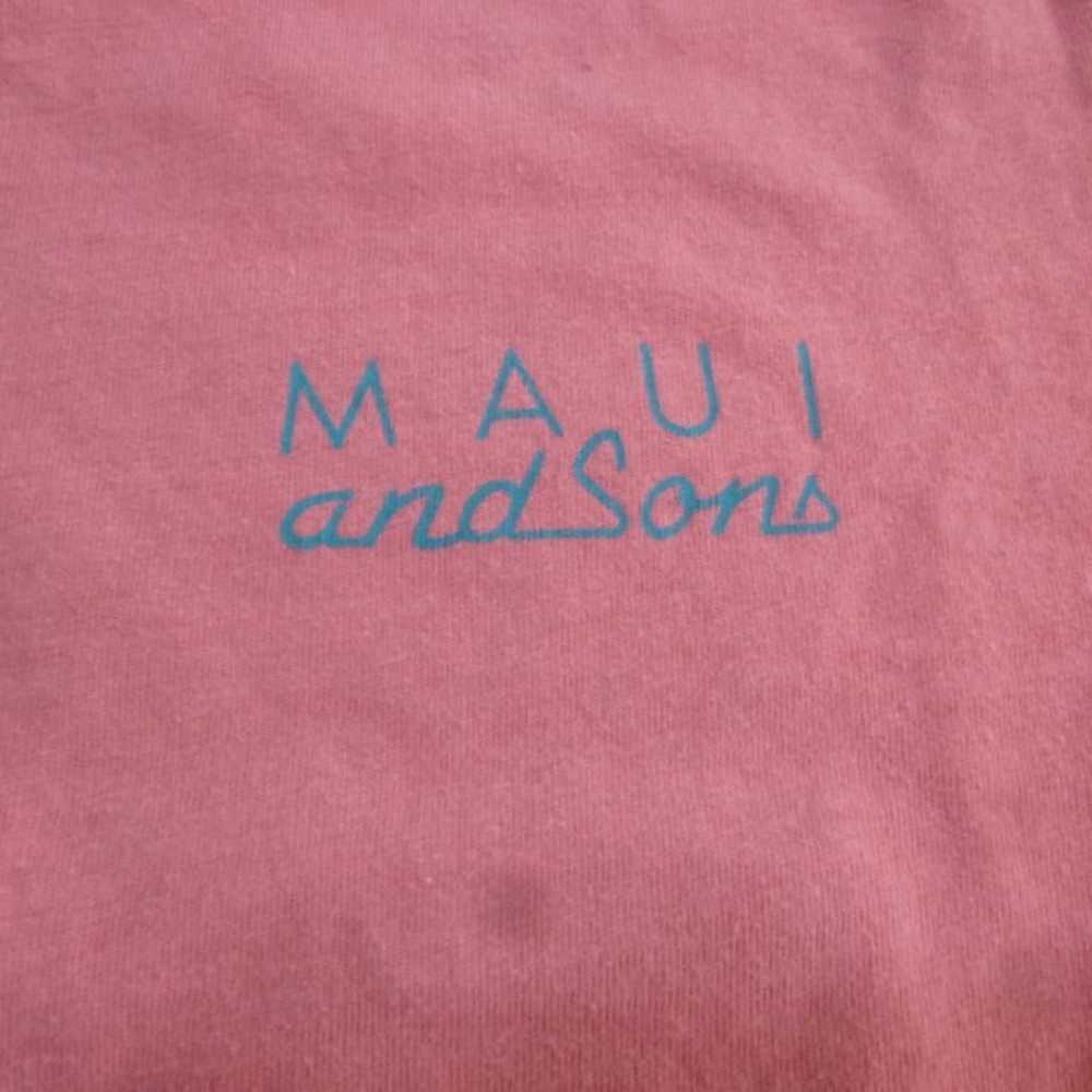 VTG Maui Sons Hot Pink Tee XS 90s USA & - image 2