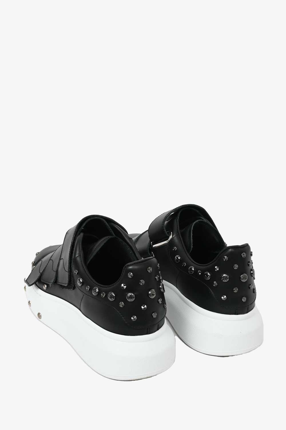 Alexander McQueen Black Leather Velcro Sneakers S… - image 4