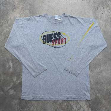 Vintage 1990s Guess Sport Graphic Longsleeve Tee … - image 1