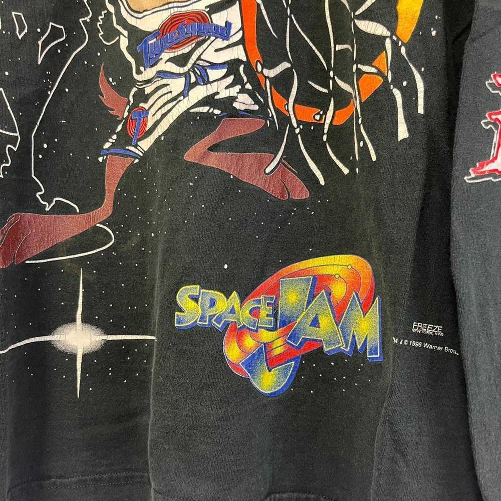 Vintage 90s Space Jam Graphic Long Sleeve T-Shirt… - image 2