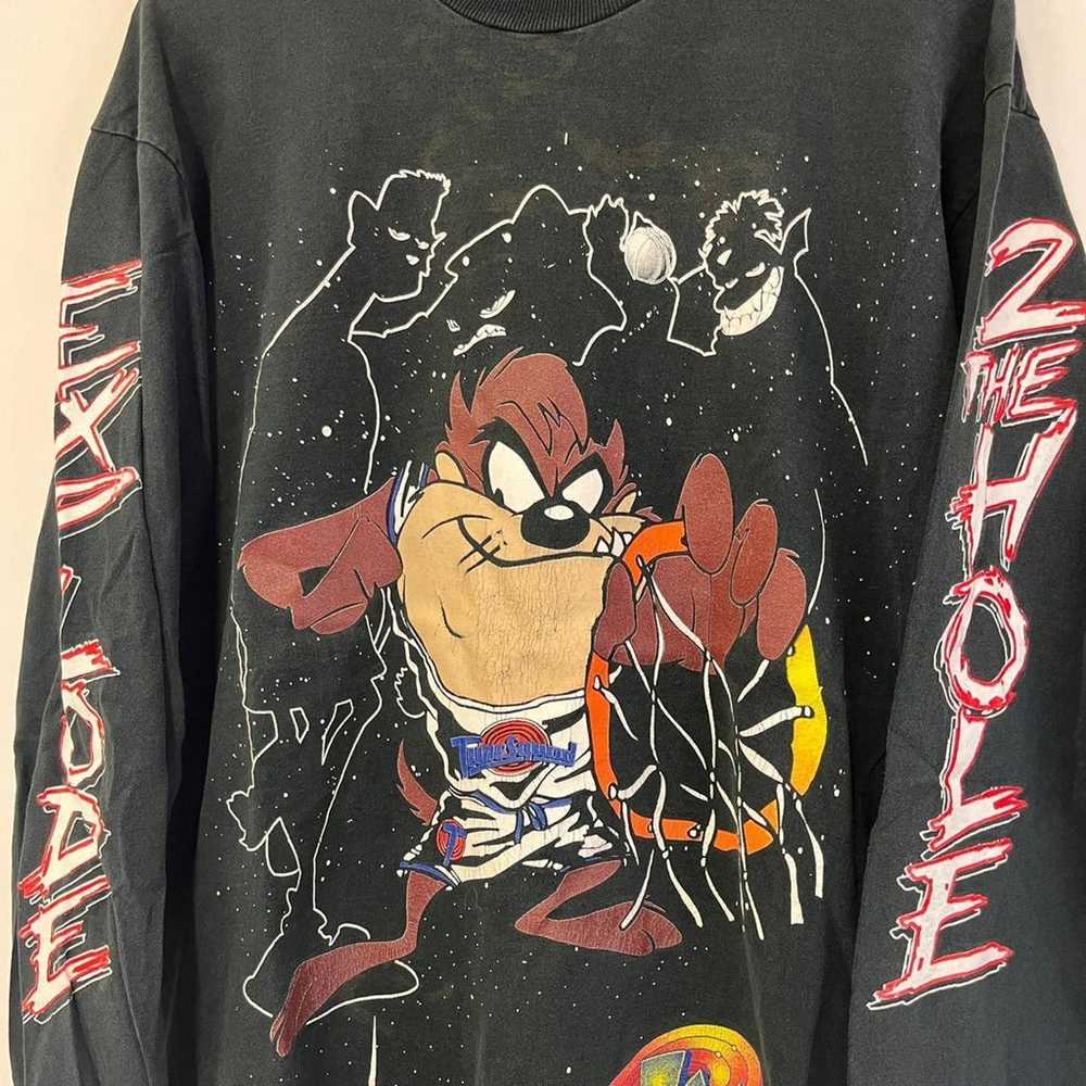 Vintage 90s Space Jam Graphic Long Sleeve T-Shirt… - image 3