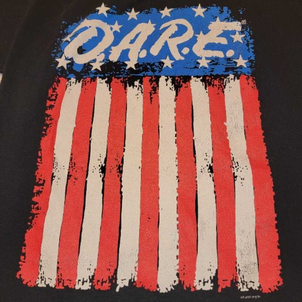 DARE T-Shirt, Vintage, American Flag, Sz. S - image 3