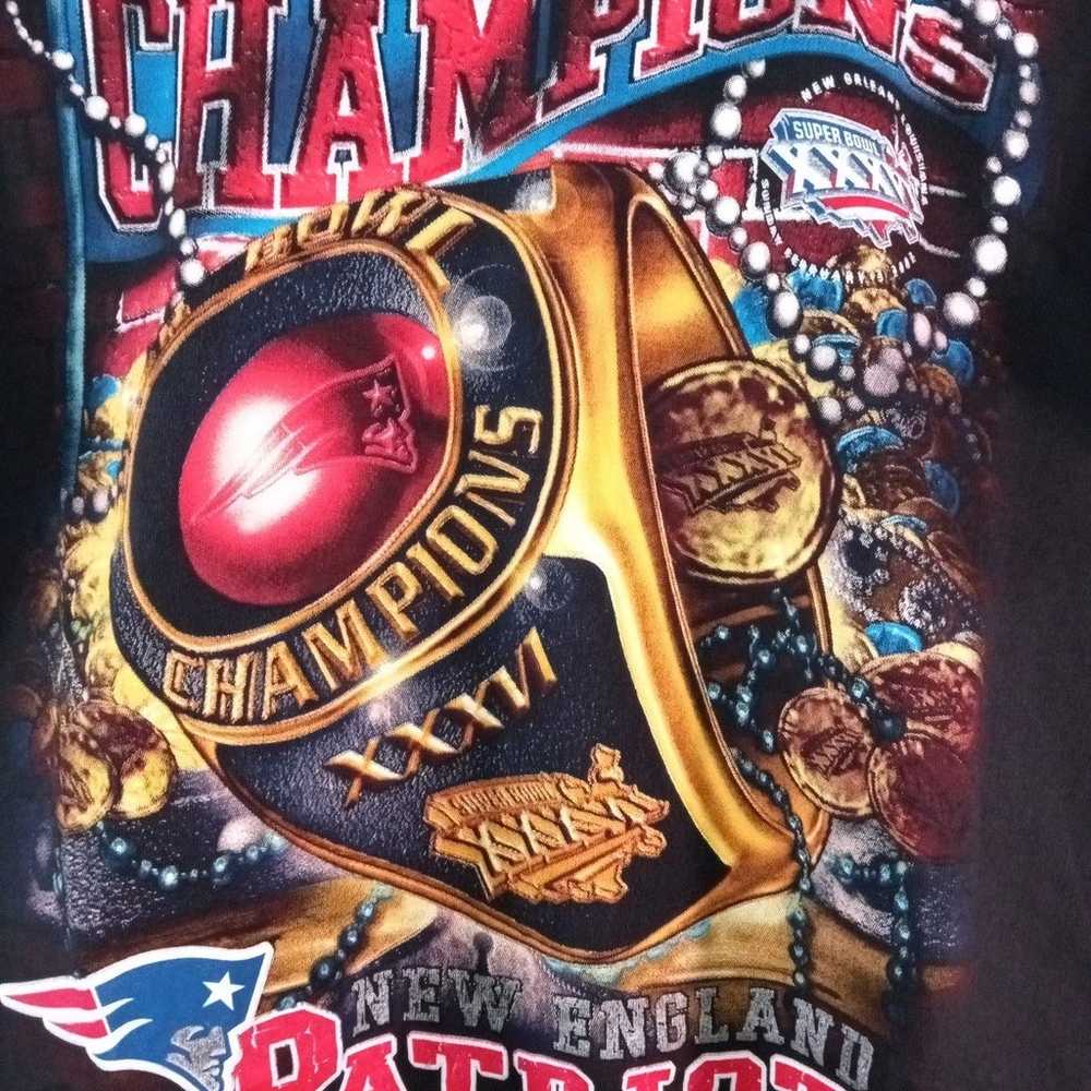 Vintage New England Patriots Superbowl Champion T… - image 2