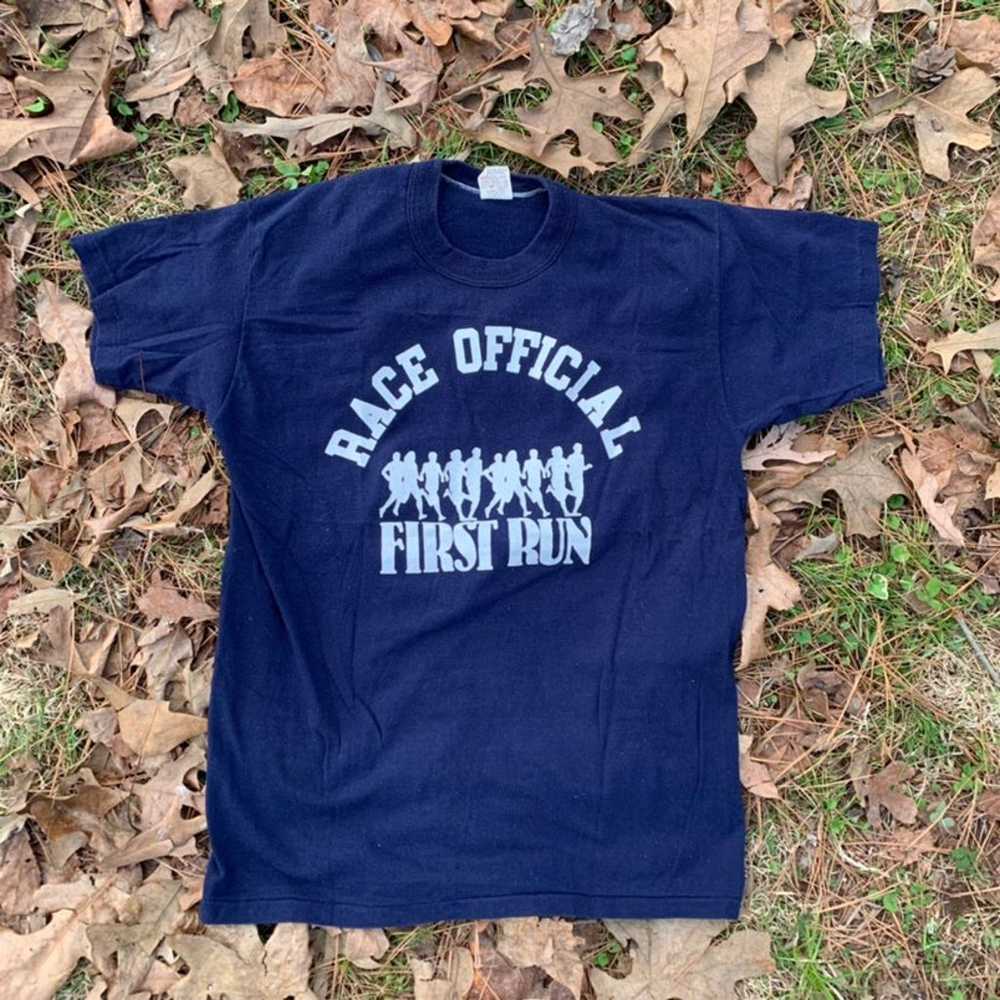 Vintage 70s russell athletic race official tee - image 1