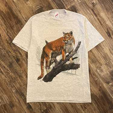 Vintage 1990s Cougar Nature Animal Shirt
