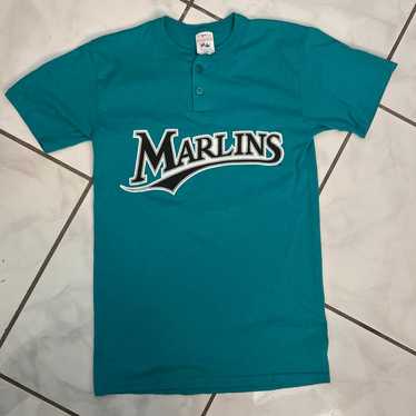 Vintage Majestic MLB Florida Marlins 90s T-Shirt … - image 1