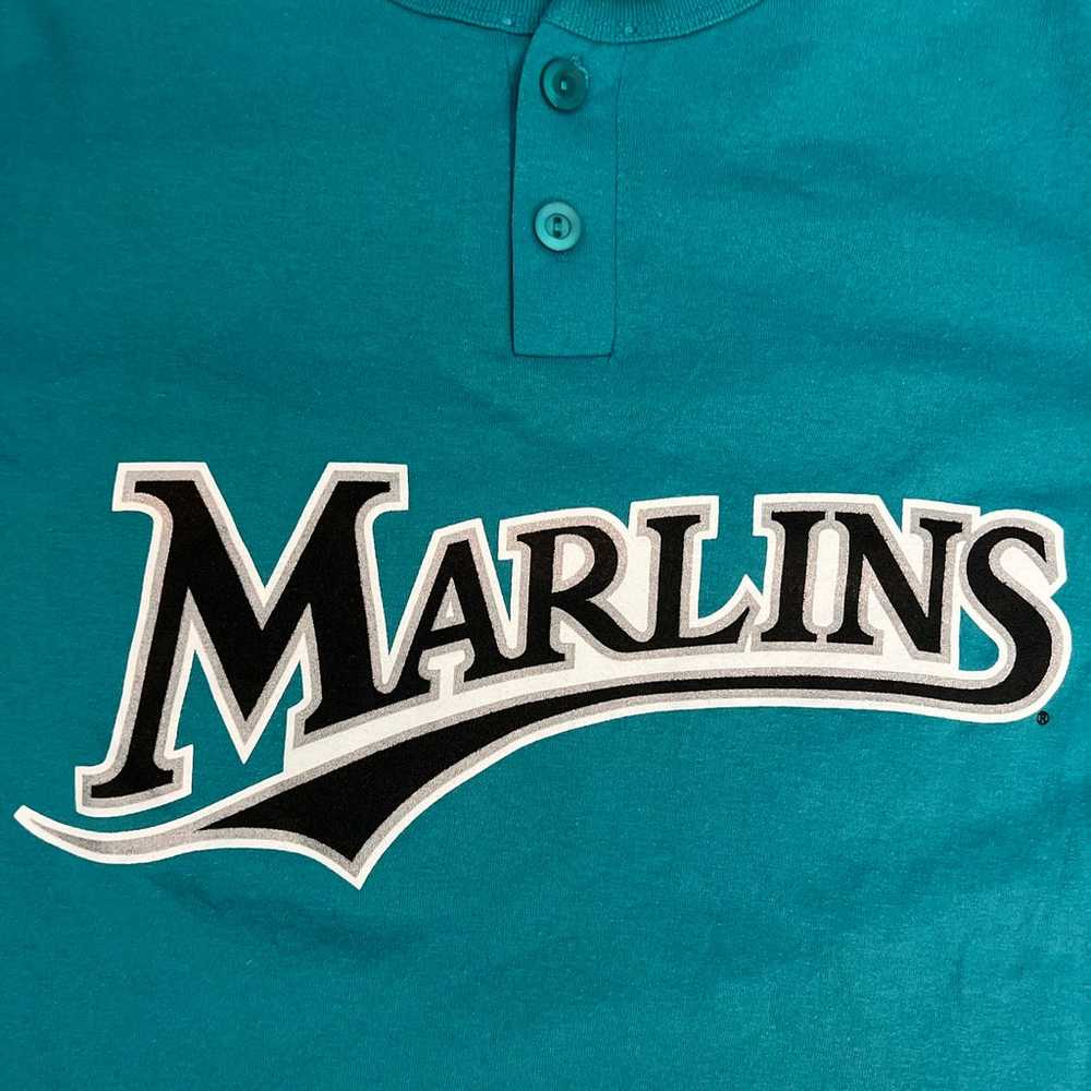 Vintage Majestic MLB Florida Marlins 90s T-Shirt … - image 2