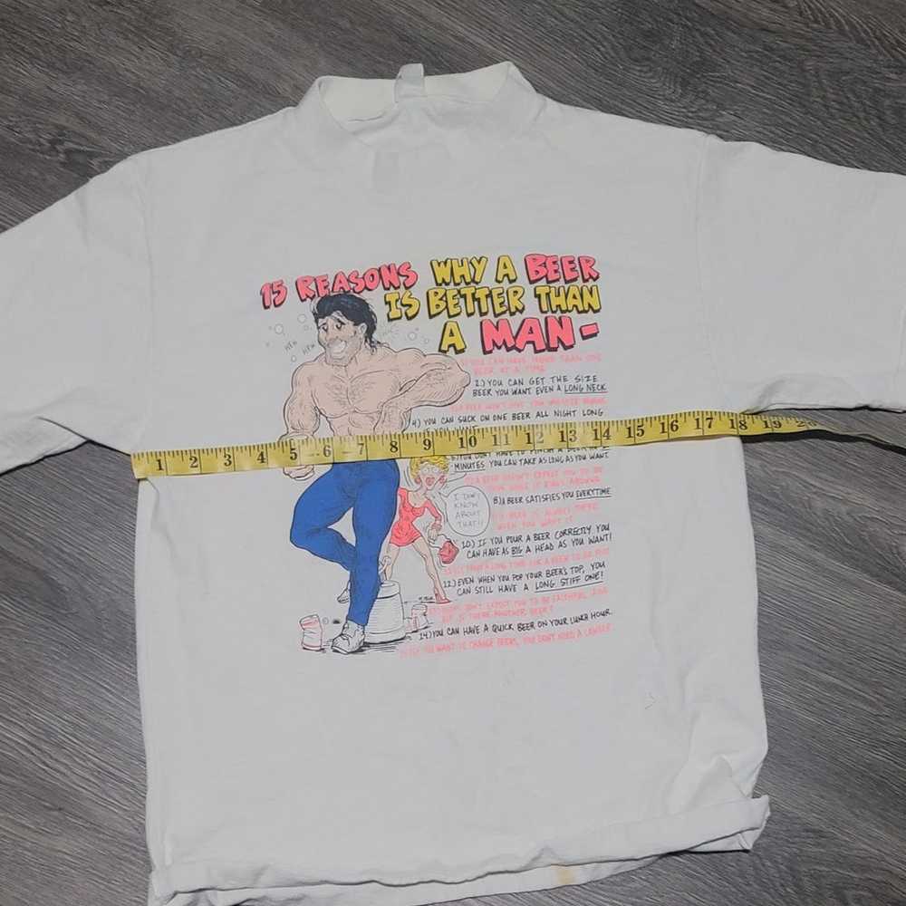Vintage 90s Single Stitch Shirt Funny - image 4