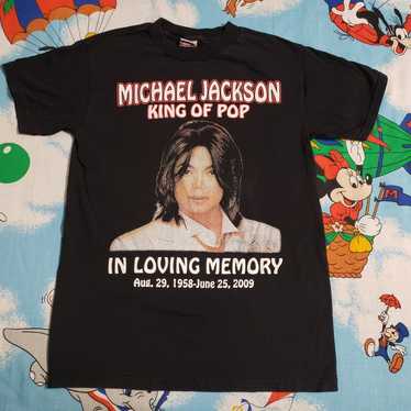 Michael Jackson T Shirt “In Loving Memory”. Sz L. Black with Graphics