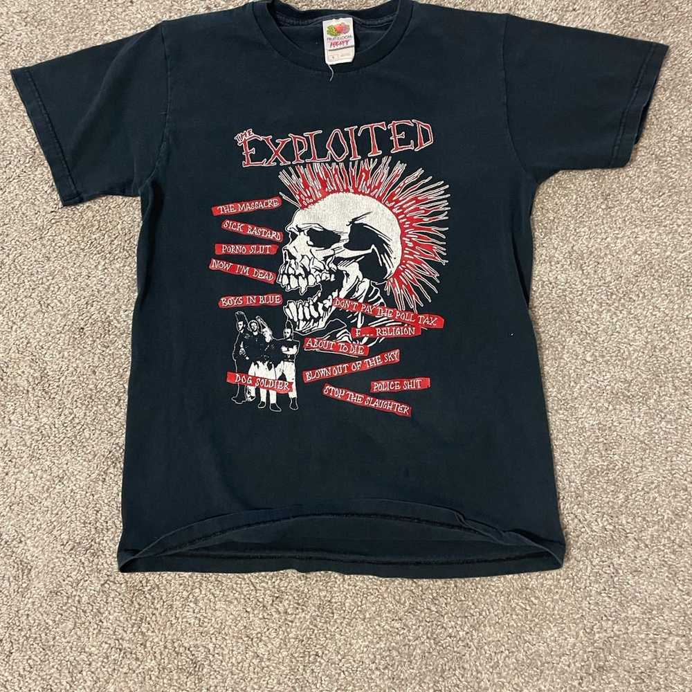 Vintage Exploited Shirt Mens Size Small Band tee … - image 2