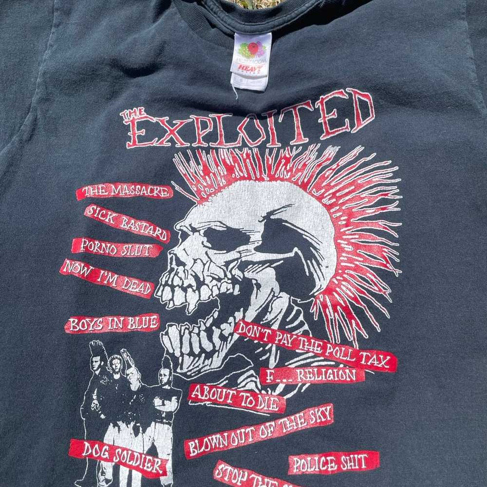 Vintage Exploited Shirt Mens Size Small Band tee … - image 6