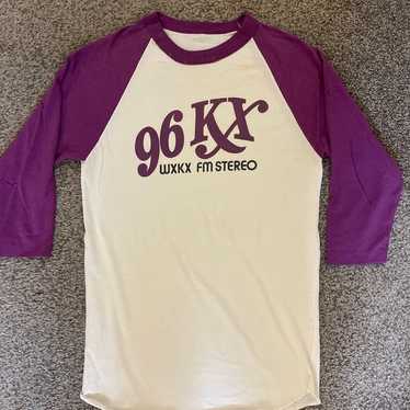 Vintage 96 KX/ WXKX FM Radio Raglan Shirt