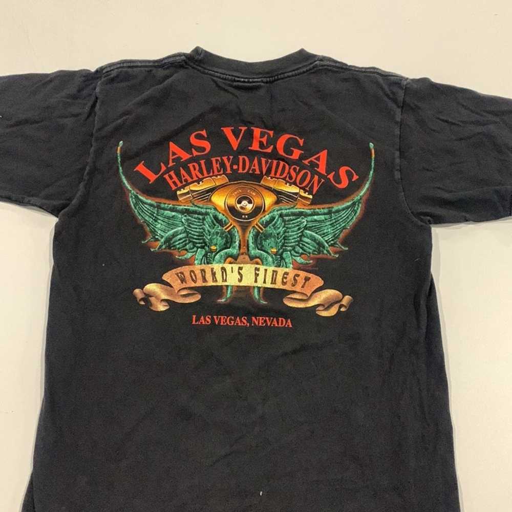 Vintage 1999 Harley Davidson Shirt Las Vegas Drag… - image 2