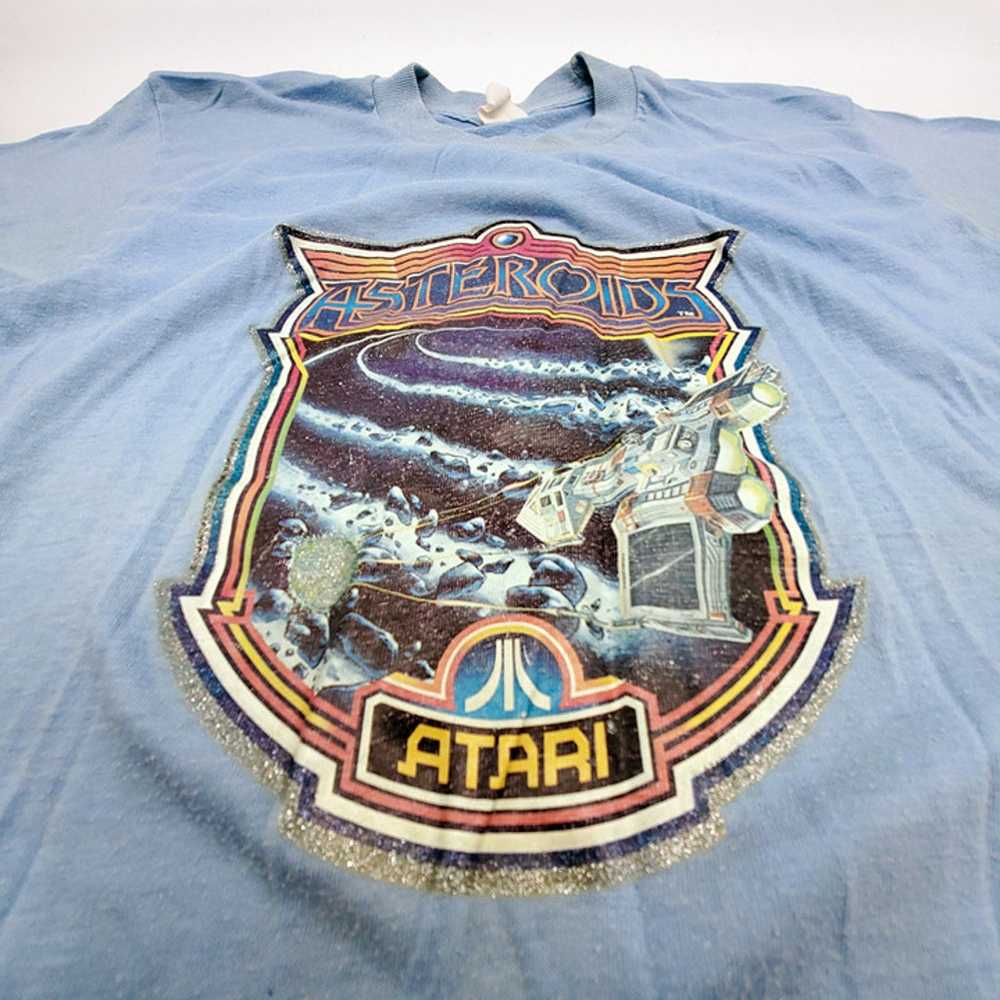1981 Atari Asteroids Baby Blue Small Official T S… - image 9