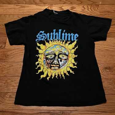 Vintage black 90s 707 Sublime Black T Shirt  Blue… - image 1