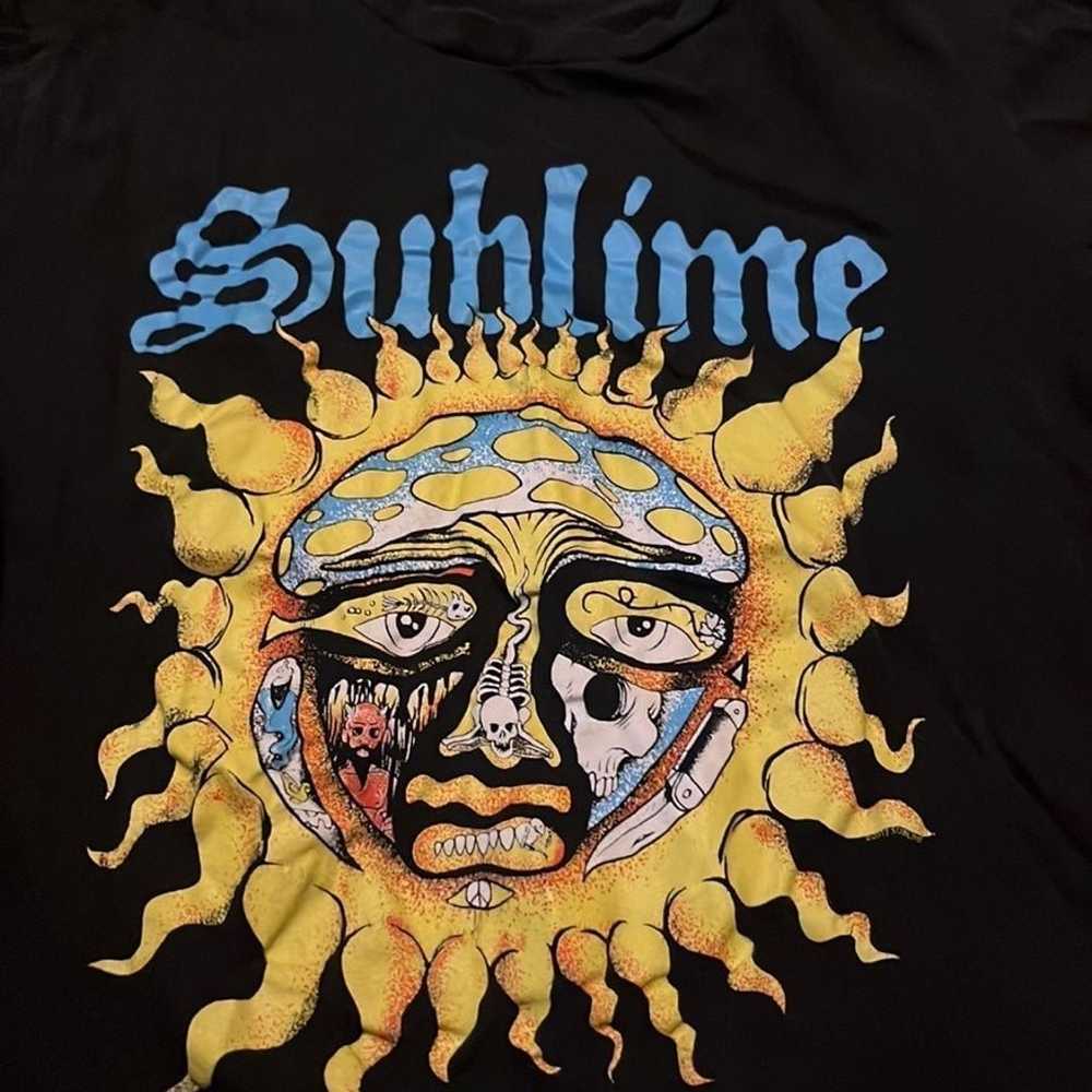 Vintage black 90s 707 Sublime Black T Shirt  Blue… - image 2