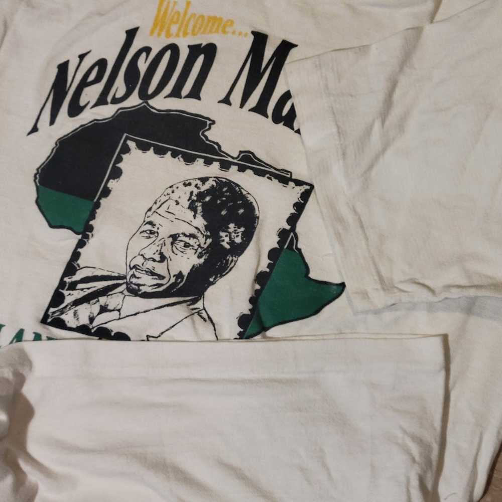 Vintage Nelson Mandela 90s US Tour Single Stitch … - image 3