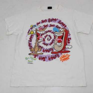 1992 Ren & Stimpy Happy Joy Shirt Sz S Vintage - image 1